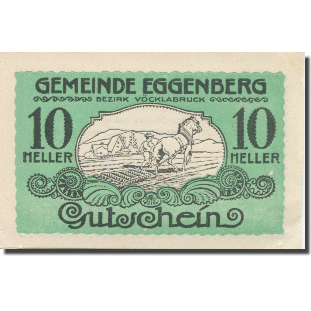 Banknote, Austria, Eggenberg, 10 Heller, champs, 1920, UNC(63), Mehl:FS 161