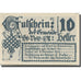Banknote, Austria, St Veit, 10 Heller, château, 1920 UNC(63) Mehl:FS 944a