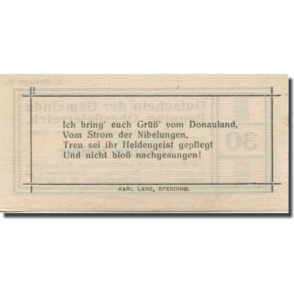 Banconote, Austria, Pupping, 30 Heller, valeur faciale, 1920, SPL, Mehl:FS 792