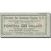 Banknote Austria Pupping 50Heller, valeur faciale 2, 1920, UNC(63), Mehl:FS 792