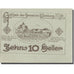 Banknote, Austria, Kürnberg, 10 Heller, champs, 1920 UNC(63) Mehl:FS 490a