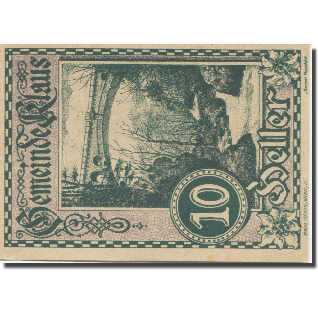 Banknote, Austria, Klaus, 10 Heller, pont 1920-03-27, UNC(63), Mehl:FS 454