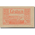 Banknote, Austria, Lochen, 20 Heller, paysage, 1920 UNC(63) Mehl:FS 559a