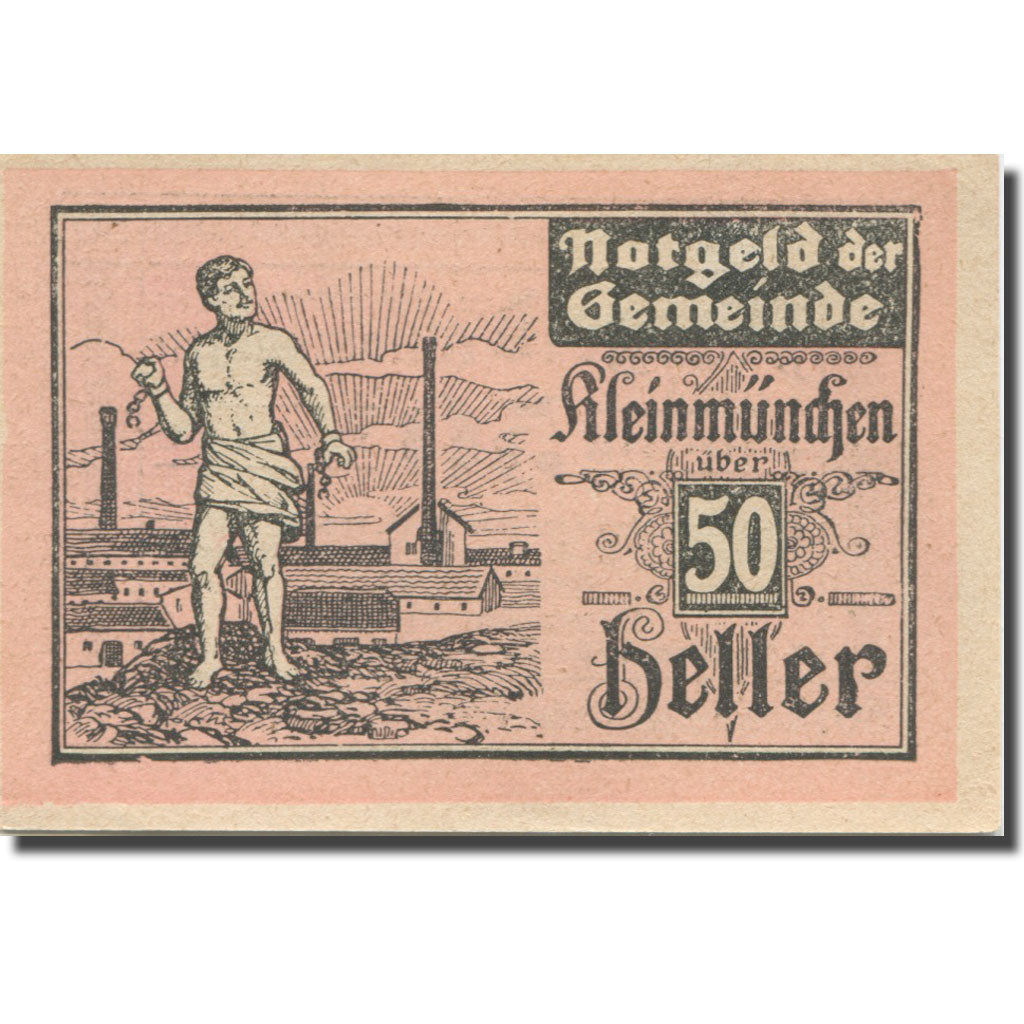 Banknote, Austria, Kleinmünchen, 50 Heller, Usine, 1920 UNC(63) Mehl:FS 456a