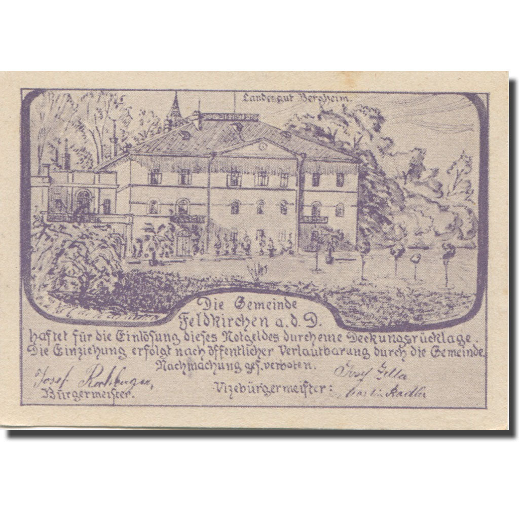 Banknote, Austria, Feldkirchen 30 Heller, lac, 1920, UNC(63) Mehl:FS197a