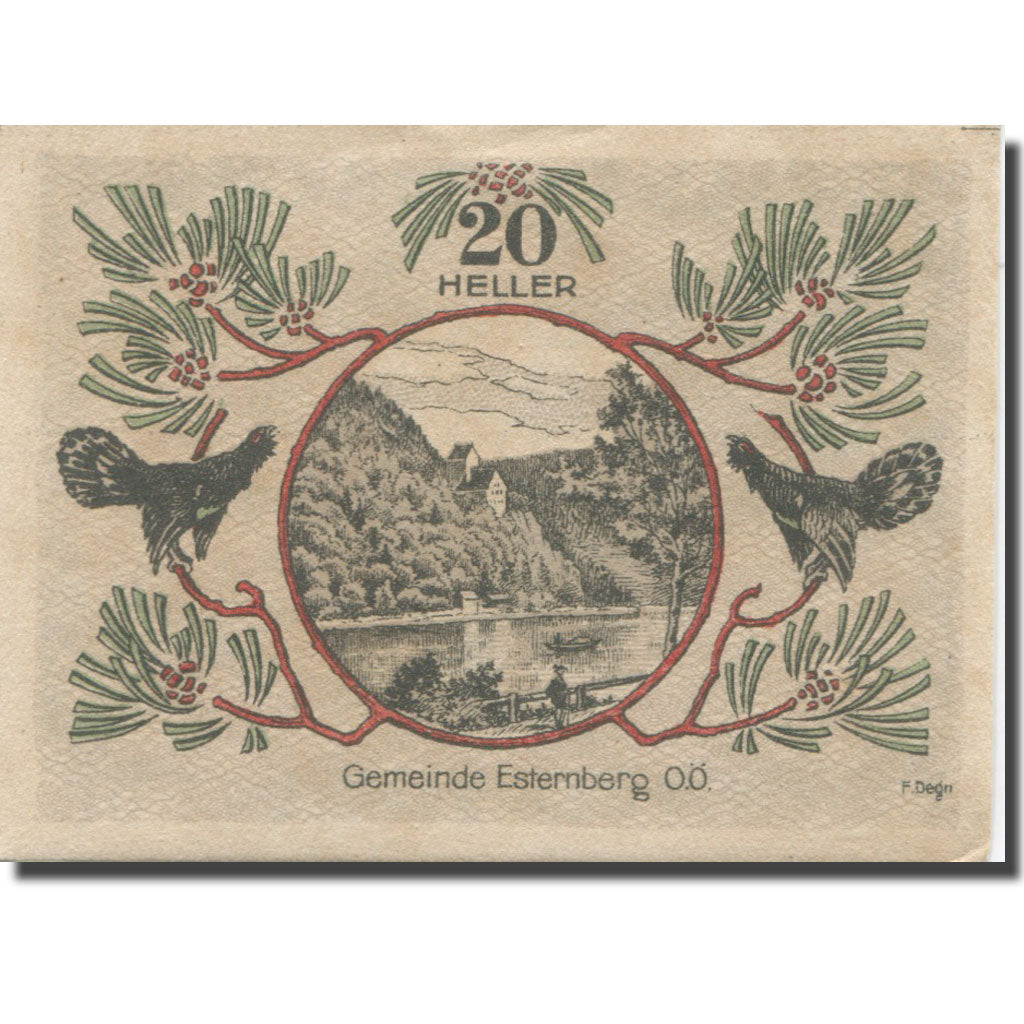 Banknote, Austria, Esternberg, 20 Heller, lac, 1920 AU(55-58) Mehl:FS189