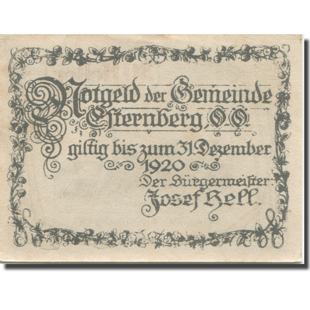 Banknote, Austria, Esternberg, 30 Heller, Eglise, 1920 AU(55-58) Mehl:FS189