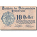 Banknote, Austria, Ernstbrunn, 10 Heller, Blason, 1921 UNC(63) Mehl:FS183