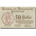 Banknote, Austria, Ernstbrunn, 50 Heller, Blason 2, 1921 UNC(63) Mehl:FS183
