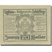 Banknote, Austria, Schörfling, 20 Heller  1920 UNC(60-62) Mehl:FS 971a