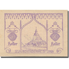 Banknote, Austria, Lorch, 50 Heller, Eglise 1920-12-31, UNC(63), Mehl:FS 564a