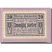 Banknote, Austria, Schmolln, 20 Heller face value 1920 UNC(65-70) Mehl:FS 587Ia