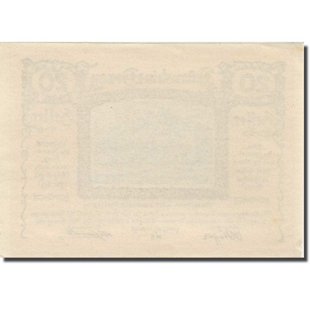 Banknote, Austria, Dürnstein, 20 Heller, montagne, 1920 UNC(63) Mehl:FS 138