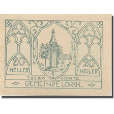 Banknote, Austria, Lorch, 20 Heller, Monument, 1920 UNC(63) Mehl:FS 564a