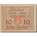 Banknote, Austria, Gaming, 10 Heller, Monument, 1920 UNC(63) Mehl:FS 220a