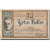 Banknote, Austria, Aurolzmunster, 10 Heller, village, 1920 AU(55-58) Mehl:FS 69a