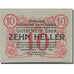 Banknote, Austria, Nussdorf, 10 Heller, lac, 1920 UNC(65-70) Mehl:FS 677a