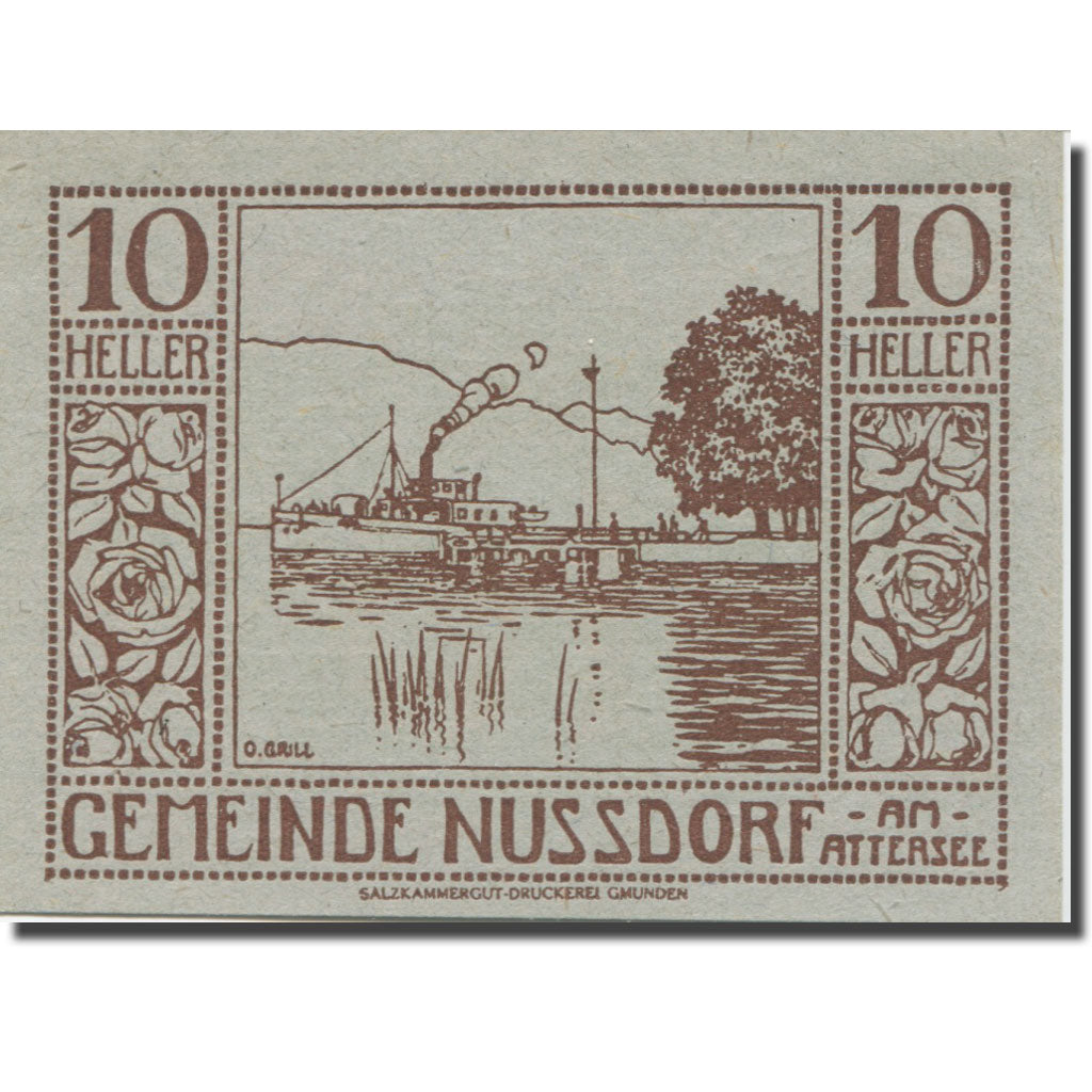 Banknote, Austria, Nussdorf, 10 Heller, lac, 1920 UNC(65-70) Mehl:FS 677a