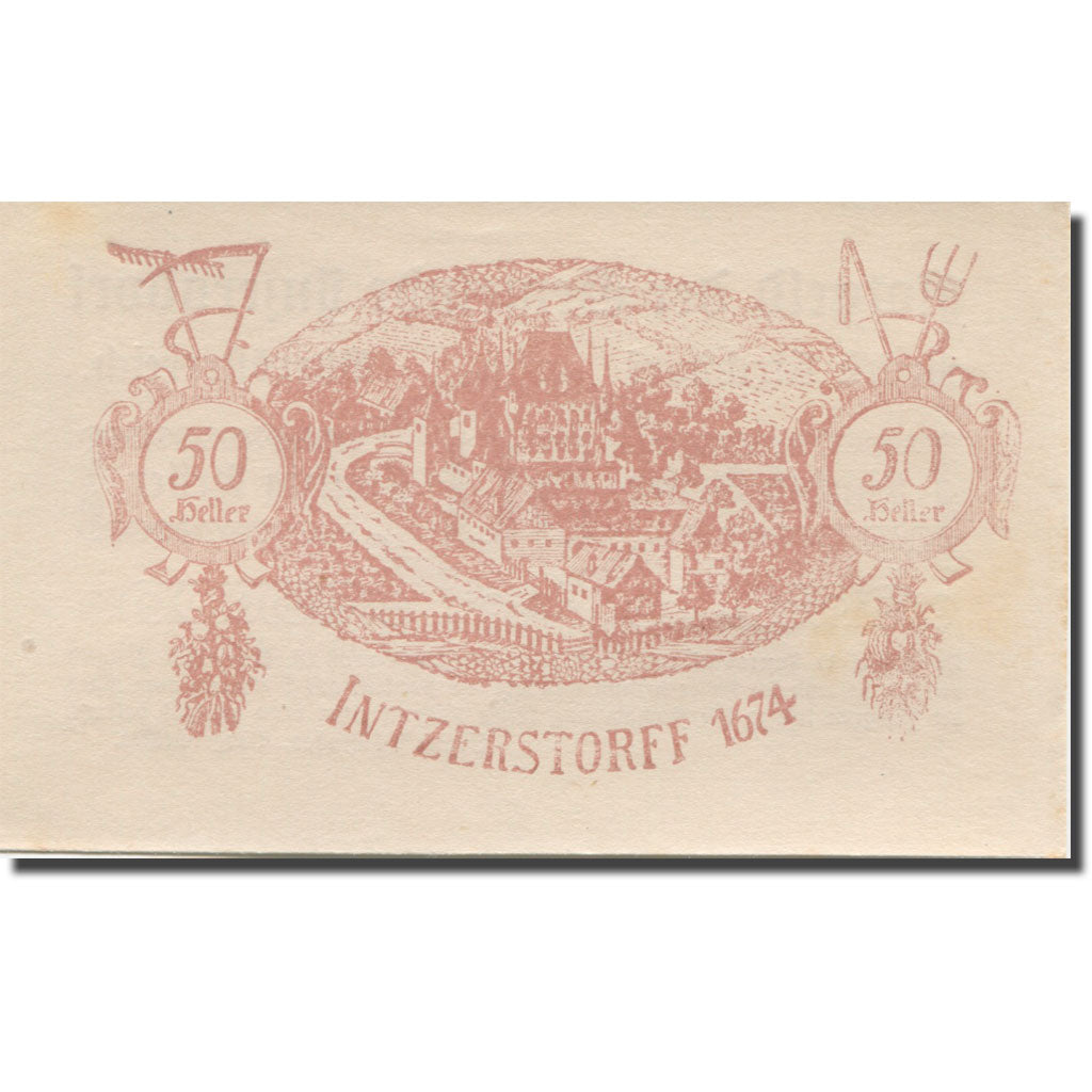 Banknote, Austria, Inzersdorf, 50 Heller, château, 1920 UNC(63) Mehl:FS 415Ia