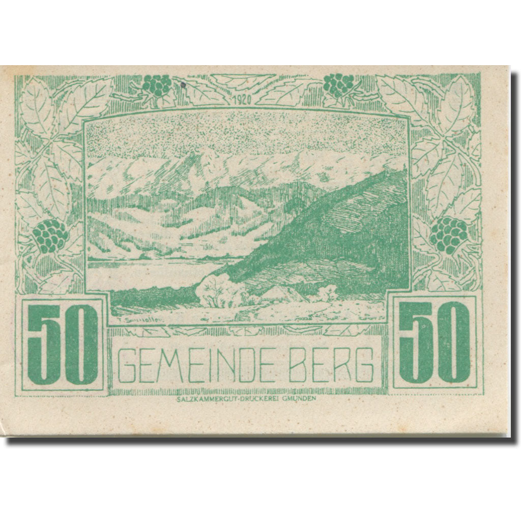 Banknote, Austria, Berg, 50 Heller, montagne 1920-06-27, UNC(63), Mehl:FS 66