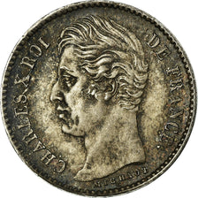 Coin, France, Charles X, 1/4 Franc, 1828, Paris, AU(55-58), Silver, KM:722.1
