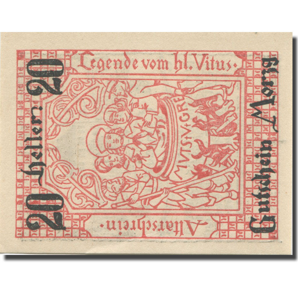 Banknote, Austria, Morzg, 20 Heller, personnage, 1920 UNC(65-70) Mehl:FS 630a