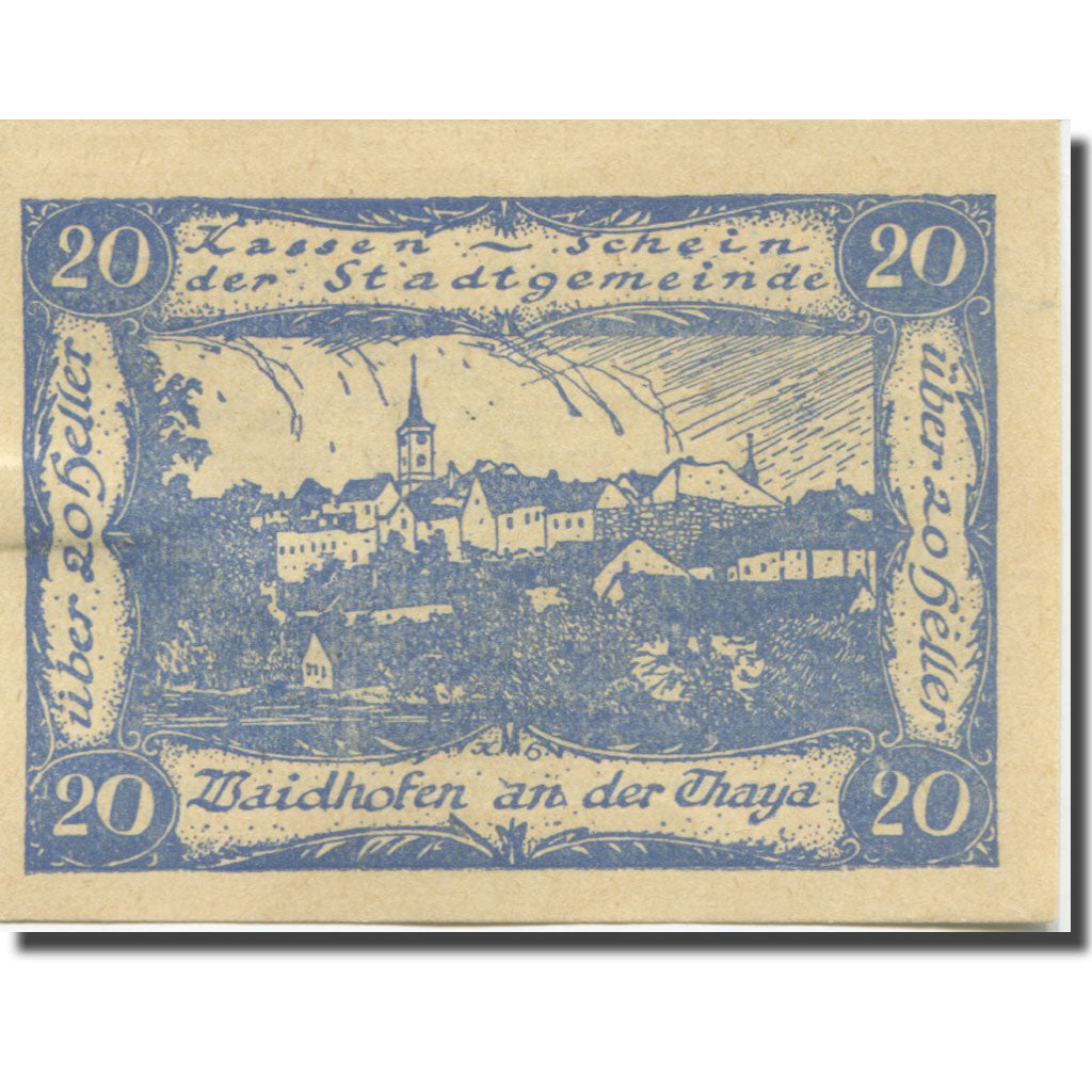 Banknote, Austria, Waidhofen, 20 Heller, village, 1920 UNC(65-70) Mehl:FS 1125Ib