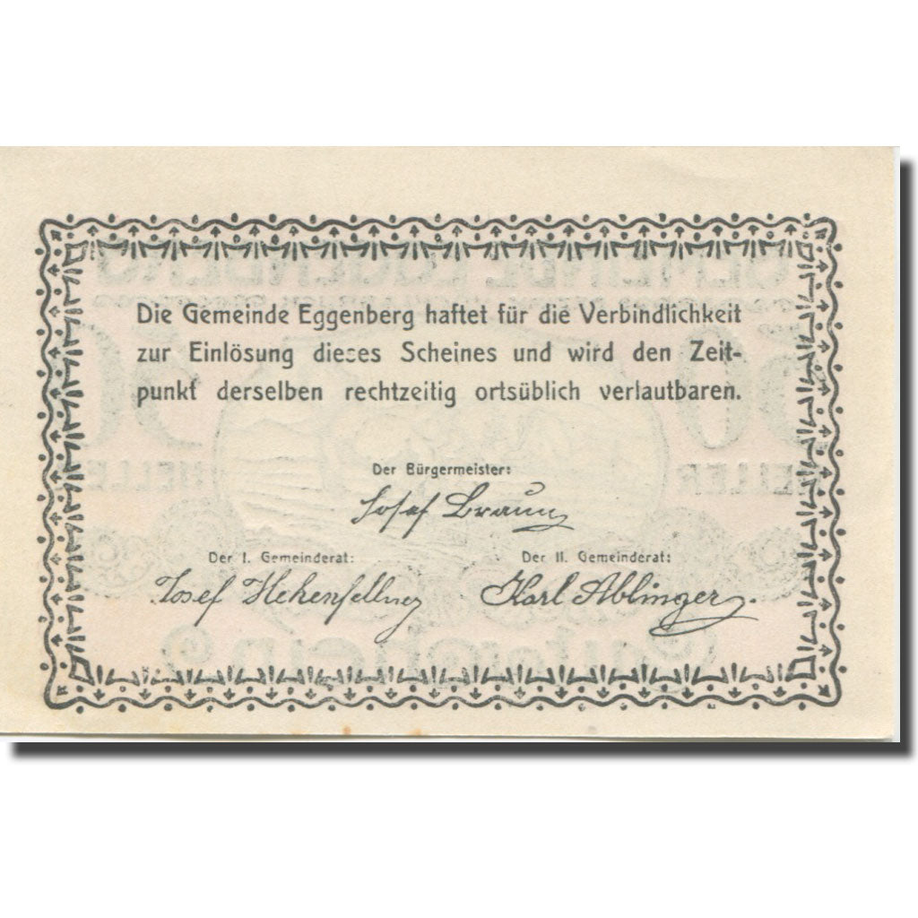Banknote, Austria, Eggenberg, 50 Heller, champs, 1920, UNC(63), Mehl:FS 161