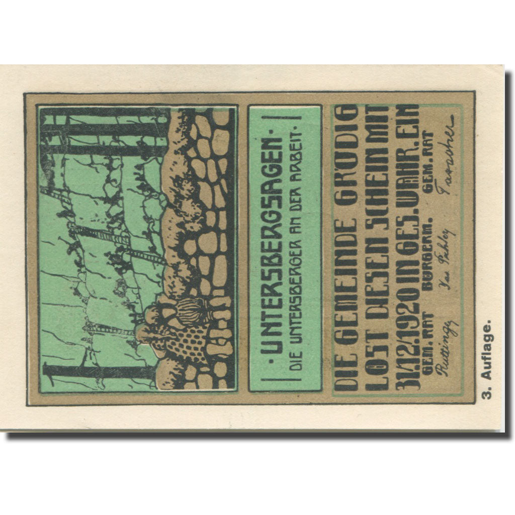 Banknote, Austria, Grödig, 30 Heller, montagne, 1920, UNC(65-70) Mehl:FS 290e
