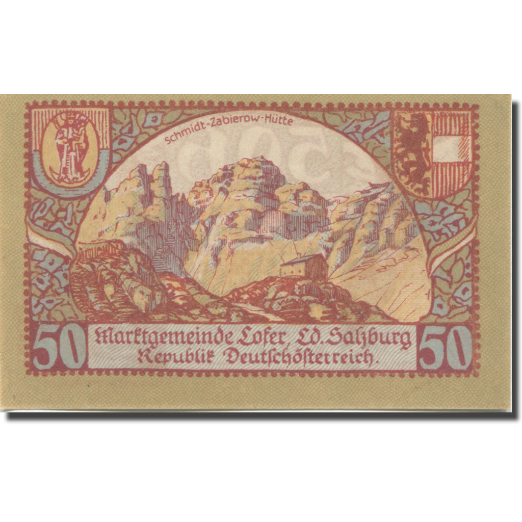 Banknote, Austria, Lofer, 50 Heller, pont 1921-01-31, UNC(65-70) Mehl:FS 560a