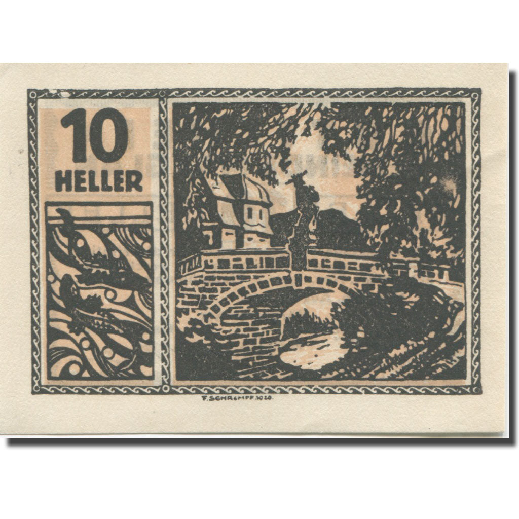 Banknote, Austria, Maxglan, 10 Heller, pont 1920-11-01, UNC(63), Mehl:FS 602a