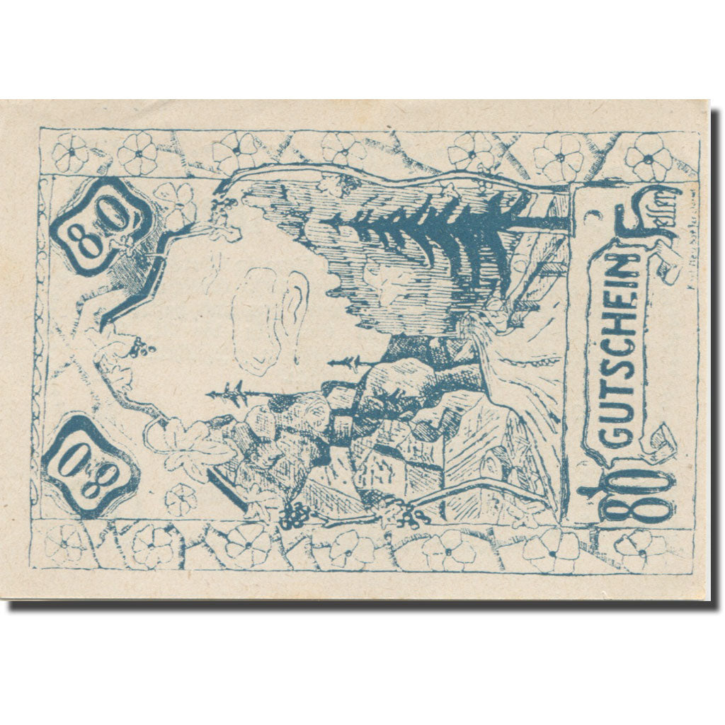 Banknote, Austria, Lebing, 80 Heller, route 1920-12-31, UNC(63), Mehl:FS 508a