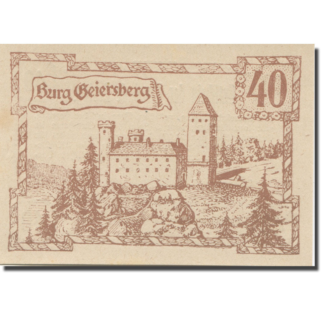 Banknote, Austria, Lebing, 40 Heller, château, 1920 UNC(63) Melh:FS 508a