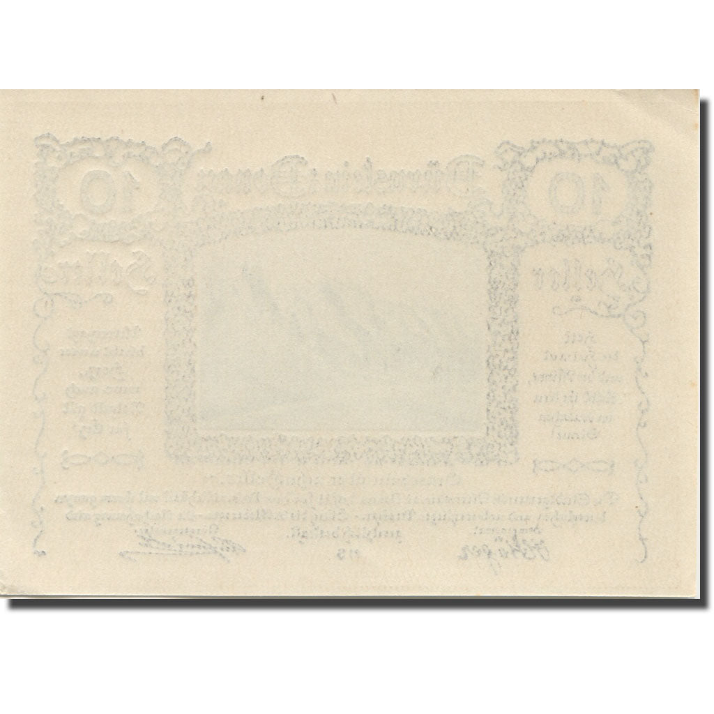 Banknote, Austria, Dürnstein, 10 Heller, montagne, 1920 UNC(63) Mehl:FS 138