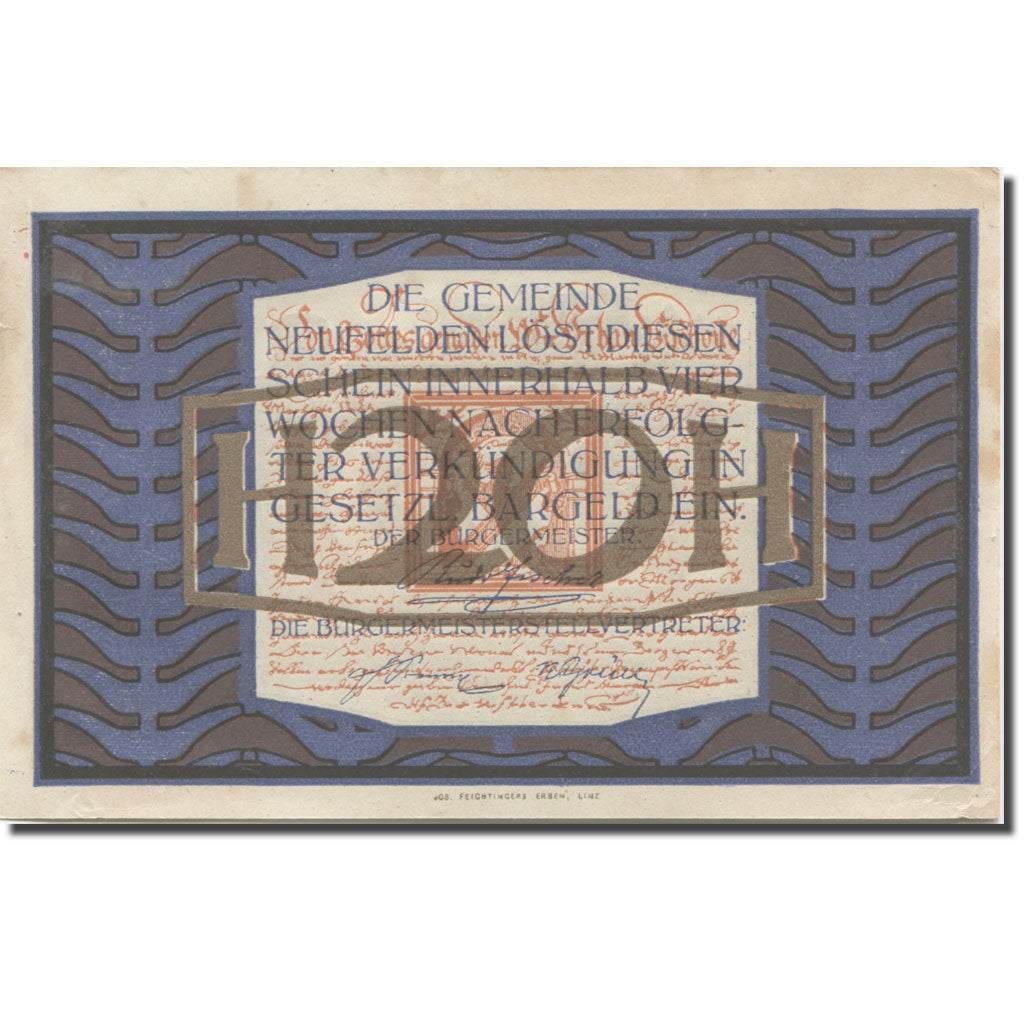 Banknote, Austria, Neufelden, 20 Heller, ruine, UNC(60-62), Mehl:FS 644a