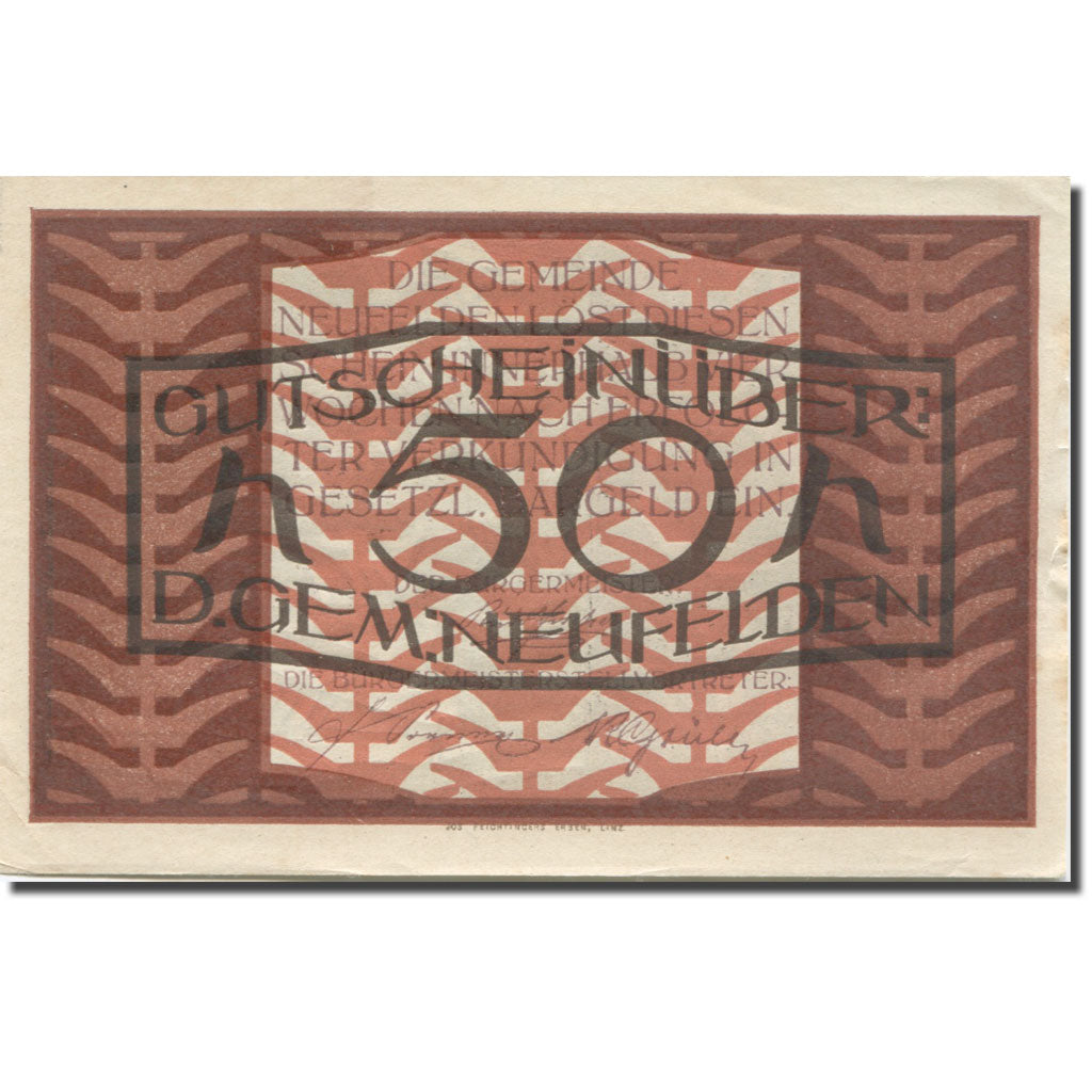 Banknote, Austria, Neufelden, 50 Heller, cascade, UNC(60-62), Mehl:FS 644a