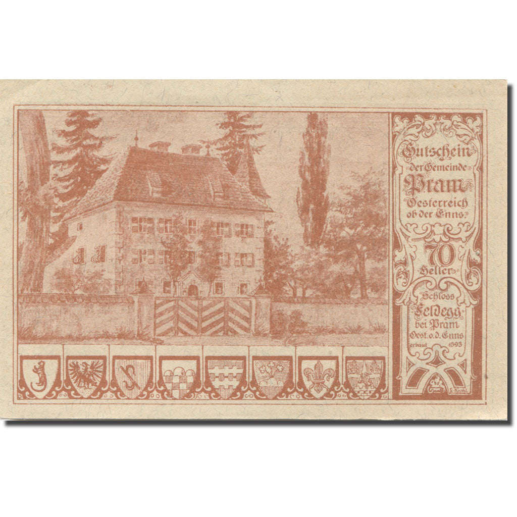 Banknote, Austria, Pram, 70 Heller, Maison 1920-12-31, UNC(63), Mehl:FS 778a