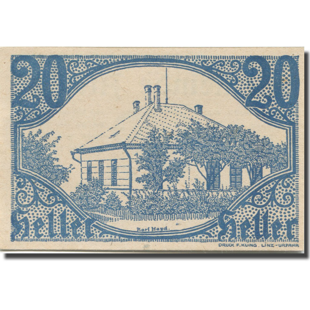 Banknote, Austria, Altaist, 20 Heller, Maison, 1920, UNC(63) Mehl:FS 23b3