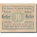 Banknote, Austria, Behamberg, 10 Heller, château, 1920 UNC(63) Mehl:FS 80a