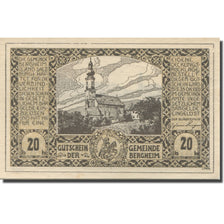 Banknote, Austria, Bergheim, 20 Heller, Eglise, 1920 UNC(63) Mehl:FS 82Ia