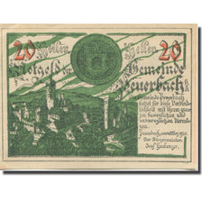 Banknote, Austria, Peuerbach, 20 Heller, château, 1920 UNC(63) Mehl:FS 741Ia