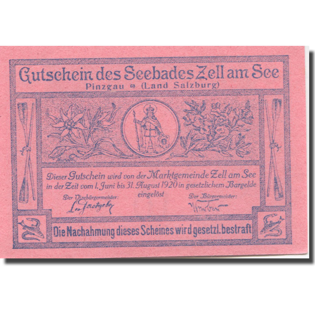 Banconote, Austria, Zell am See, 10 Heller, lac 1920-08-31, SPL Mehl:FS 1270I