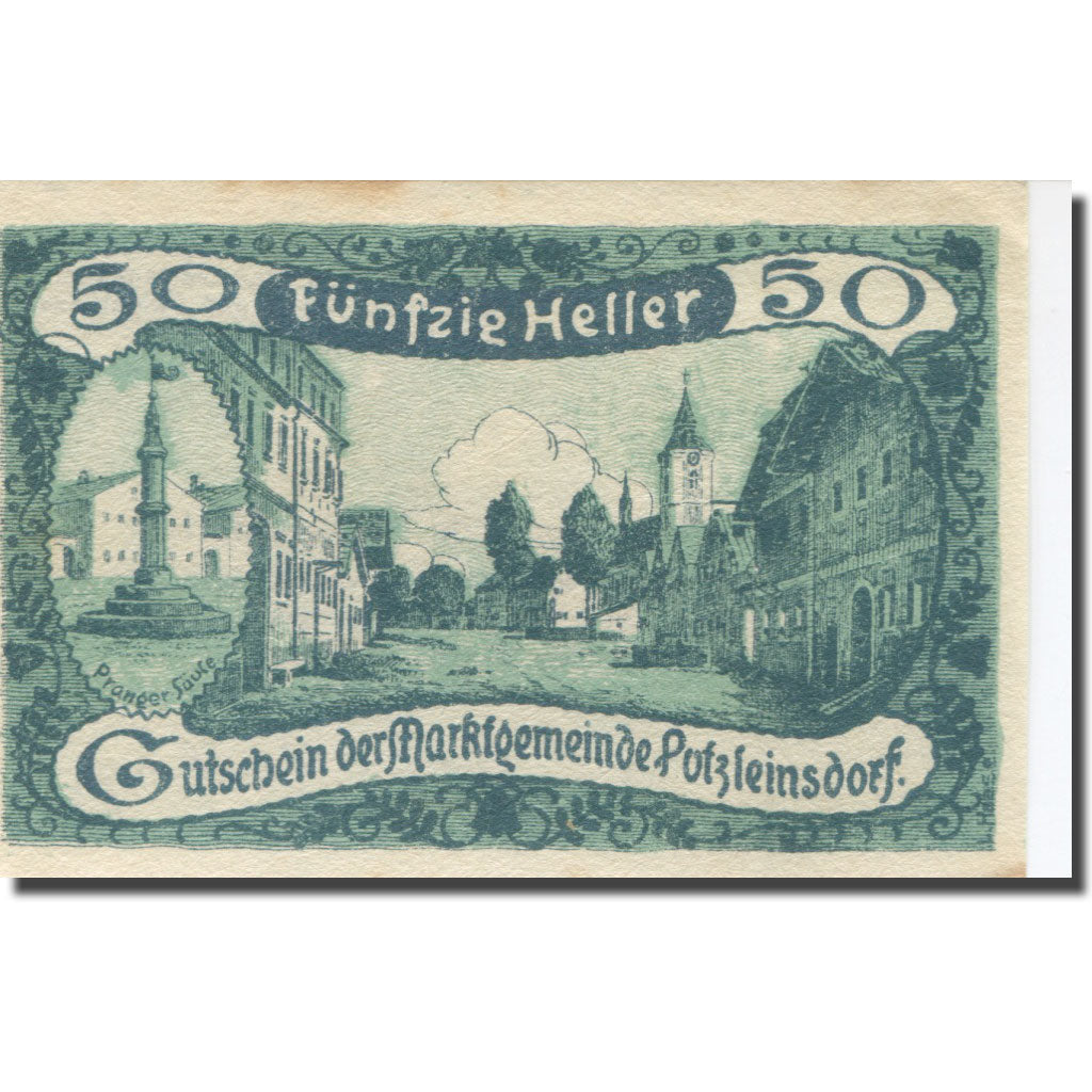 Banknote, Austria, Putzleinsdorf, 50 Heller, rue, UNC(63), Mehl:FS 804a