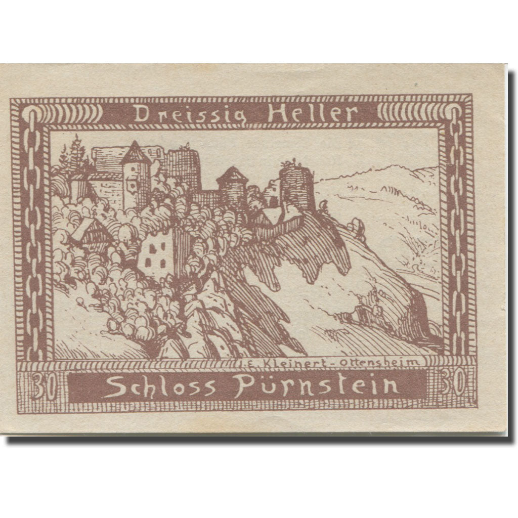 Banknote, Austria, Pürnstein, 30 Heller, monastère, UNC(63), Mehl:FS 802a