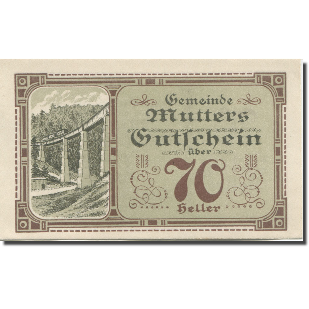 Banknote, Austria, Mutters, 70 Heller, pont 1920-12-31, UNC(63), Mehl:FS 641a