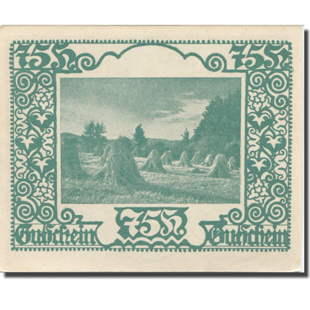 Banknote, Austria, Schärding, 75 Heller, Eglise, UNC(63), Mehl:FS 910