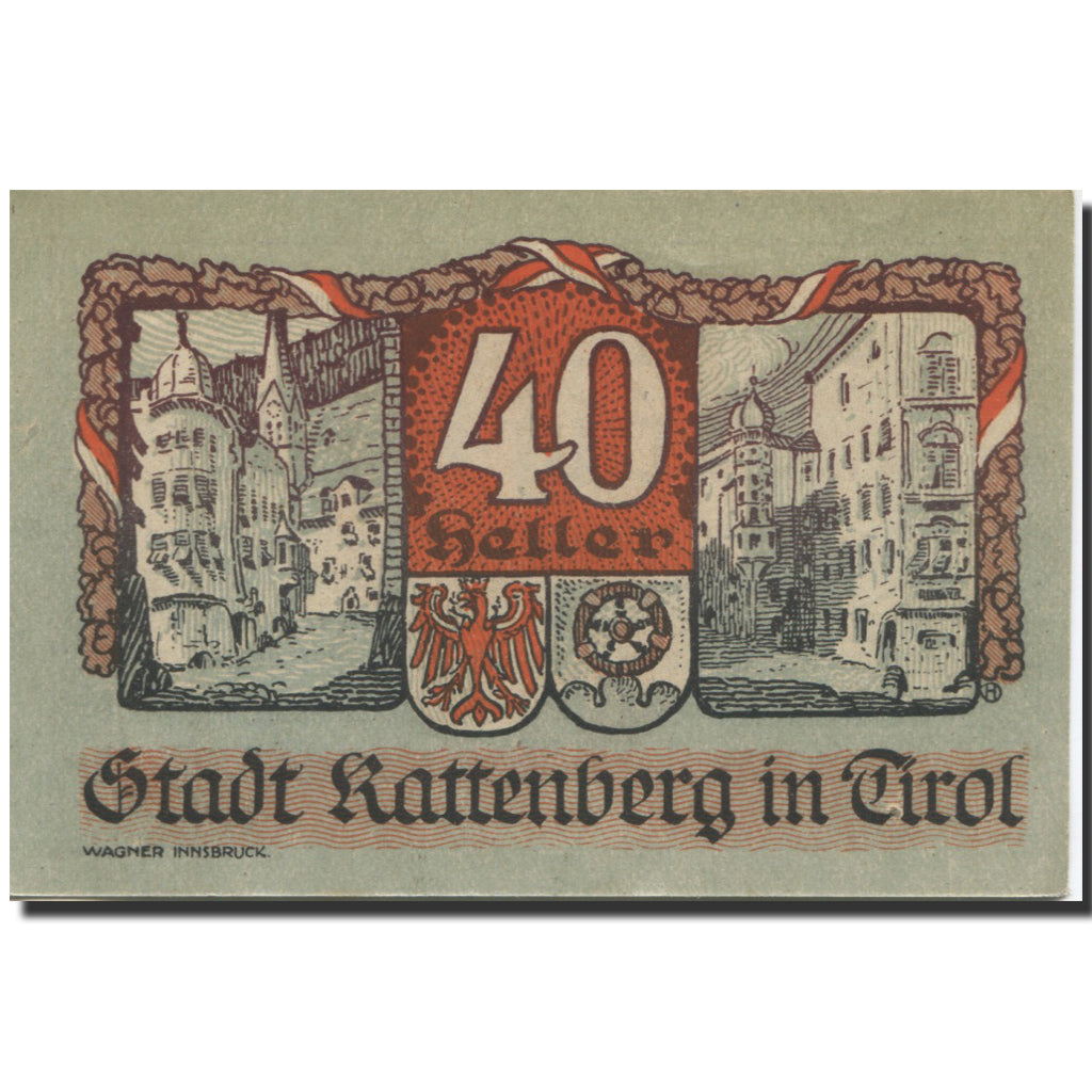 Banknote, Austria, Rattenberg, 40 Heller, rue, 1920 UNC(63) Mehl:FS 821I