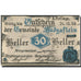 Billet, Autriche, Bad Gastein, 30 Heller, montagne 1920-12-31, SPL Mehl:FS 75IIa