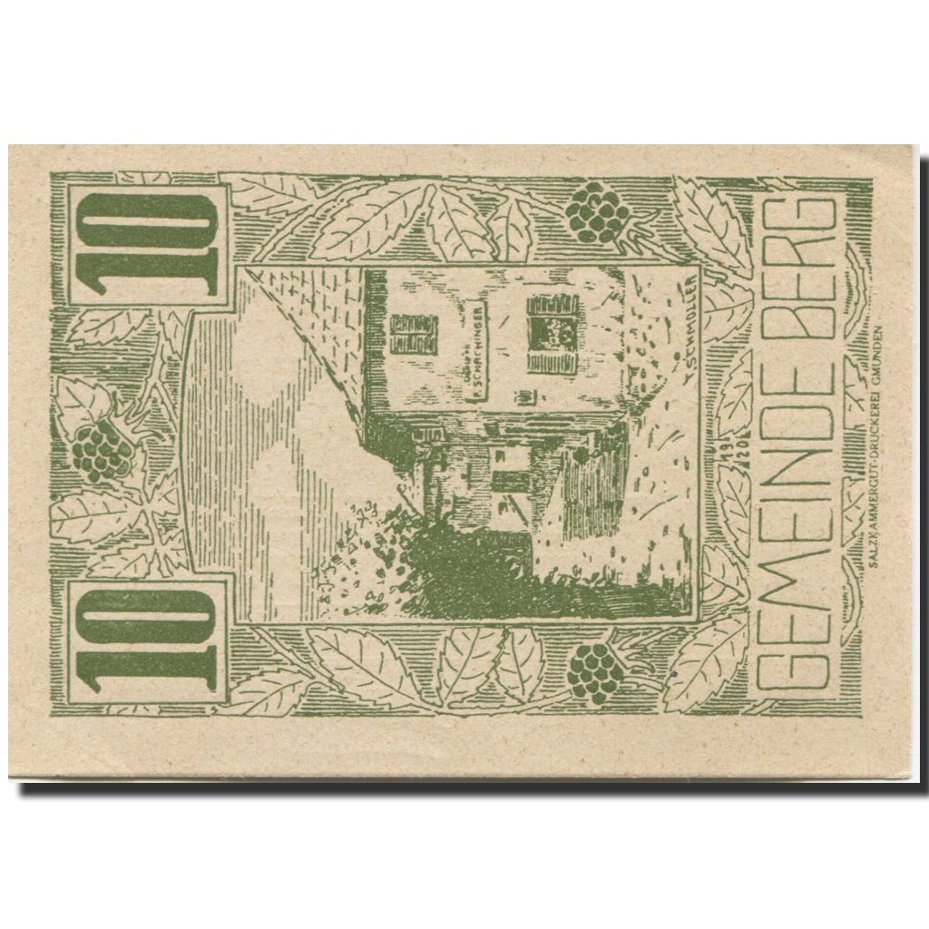 Banknote, Austria, Berg, 10 Heller, Maison 1920-06-27, UNC(63), Mehl:FS 81a