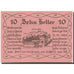Banknote, Austria, Dorf a/d Pram, 10 Heller, château, 1920 UNC(63) Mehl:FS 129Ia